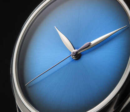Moser Endeavour concept funky blue close up