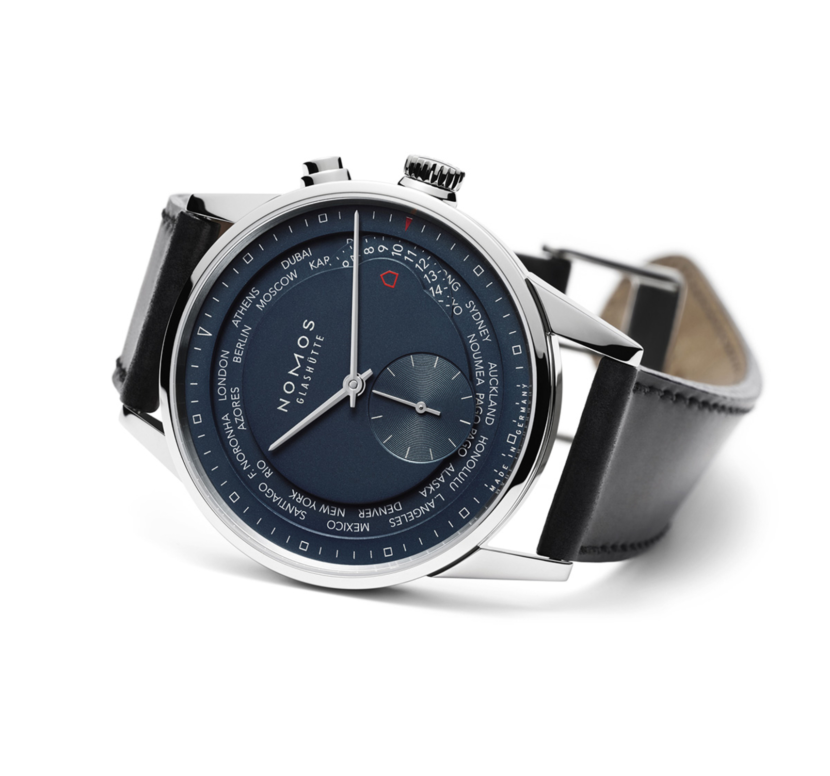 Zürich World Time Midnight Blue - Nomos Glashütte - gmtitalia.com