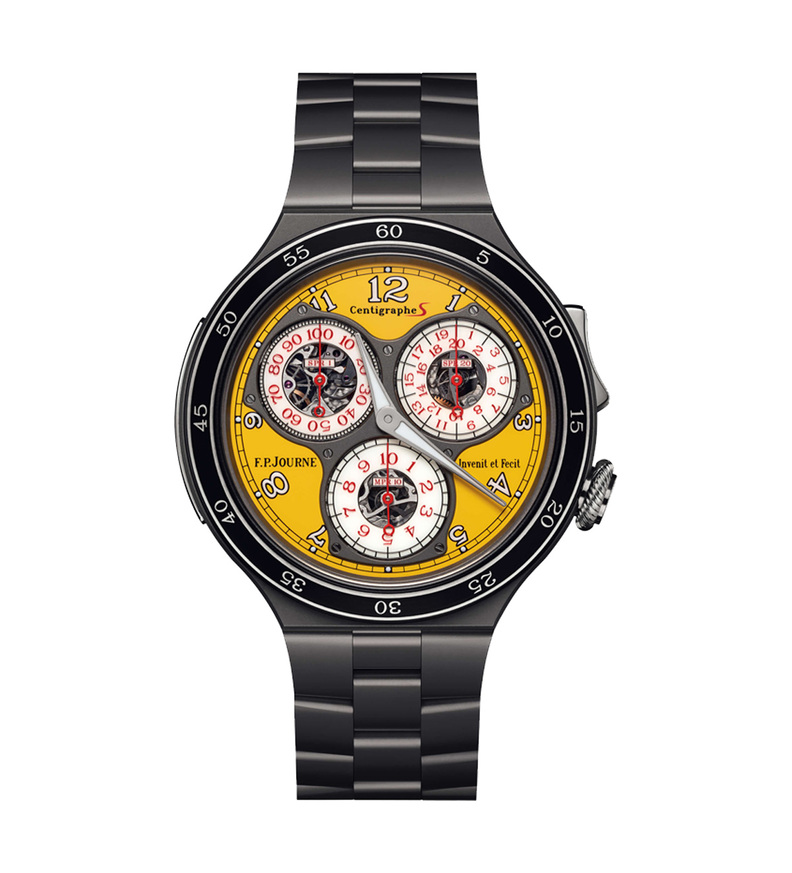 Centigraphe_fpjourne_titanium_yellow_dial_front