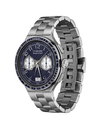 Chronographe_Rattrapante_platinum_fpjourne_blue_dial_watch